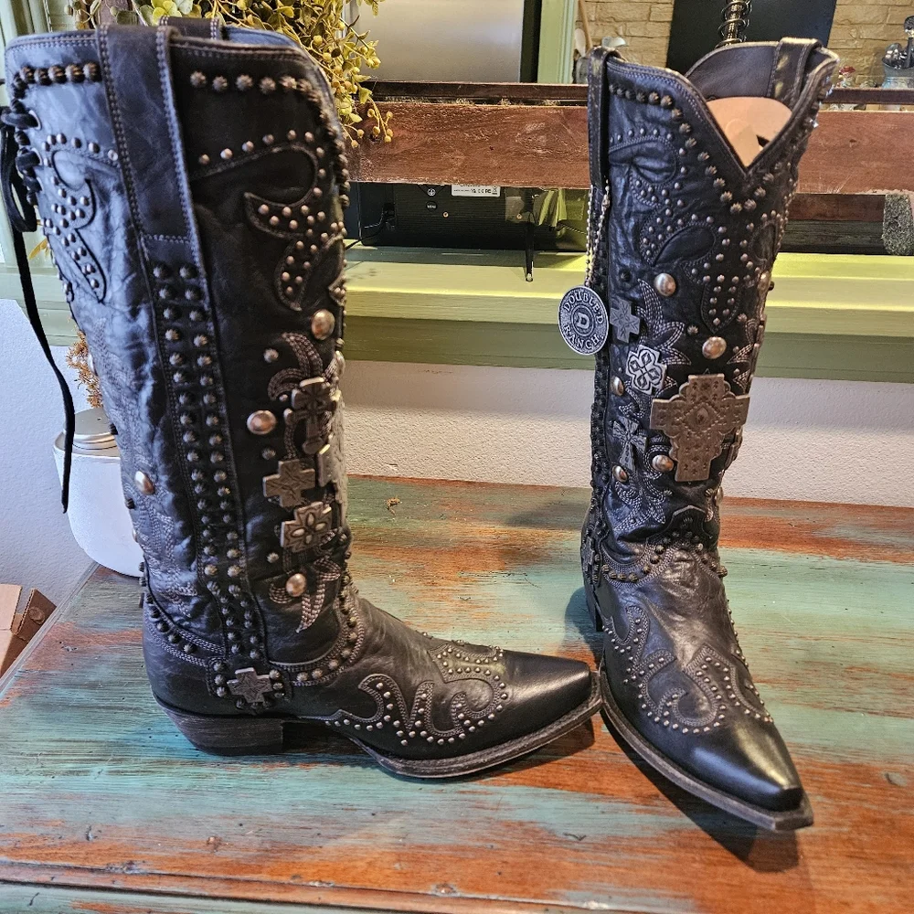 Double d ranch by old gringo, couture boots..size 8.5 med... Heavily embellished - Picture 2 of 6